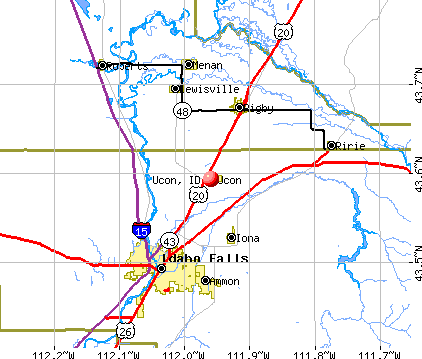 Ucon, ID map