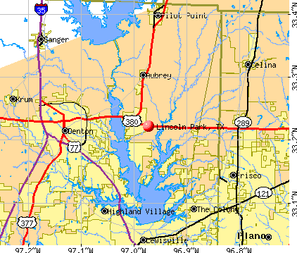 Lincoln Park, TX map