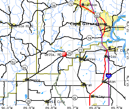 Delta, MO map