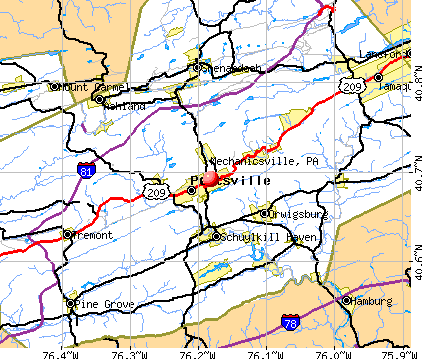Mechanicsville, PA map