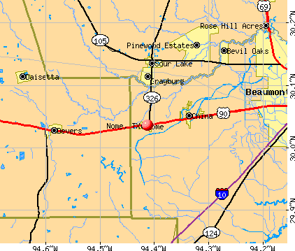 Nome, TX map
