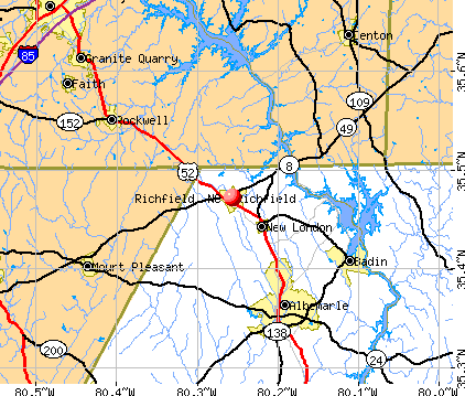 Richfield, NC map