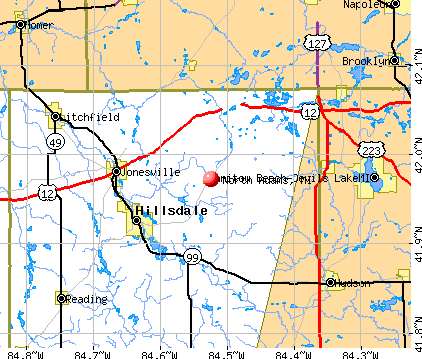 North Adams, MI map