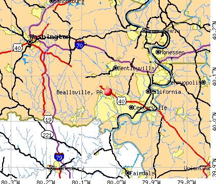 Beallsville, PA map