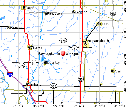 Farragut, IA map