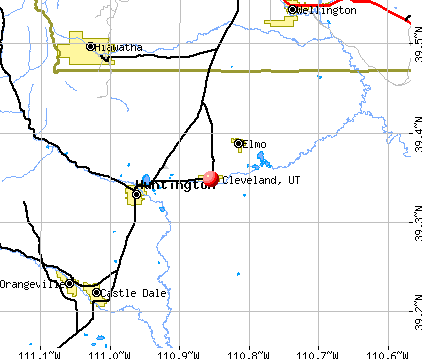 Cleveland, UT map