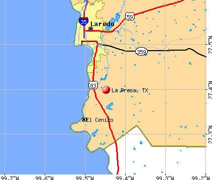 La Presa, TX map