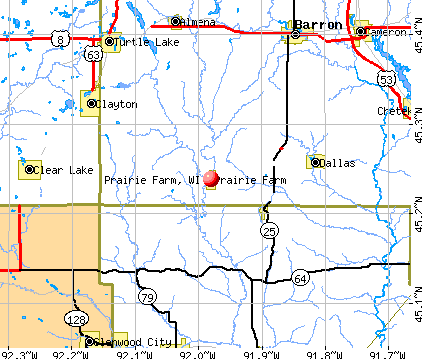 Prairie Farm, WI map