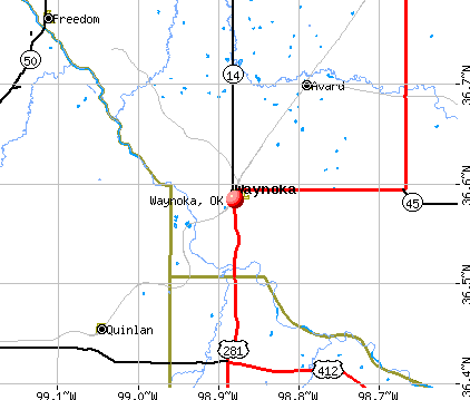 Waynoka, OK map