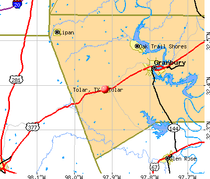 Tolar, TX map