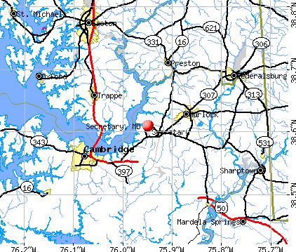 Secretary, MD map