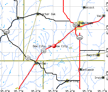 Dow City, IA map