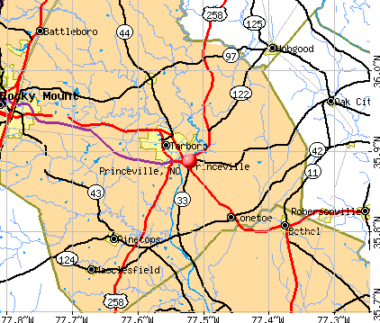 Princeville, NC map