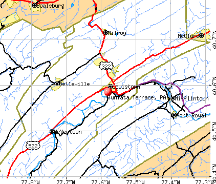 Juniata Terrace, PA map