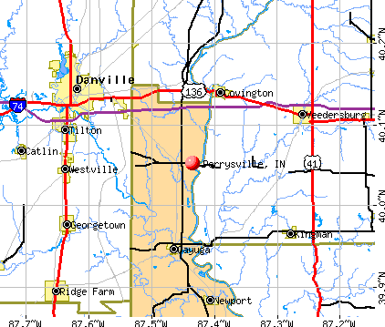 Perrysville, IN map