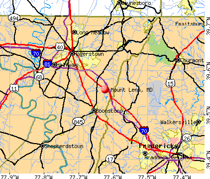 Mount Lena, MD map
