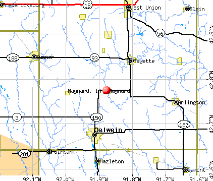 Maynard, IA map