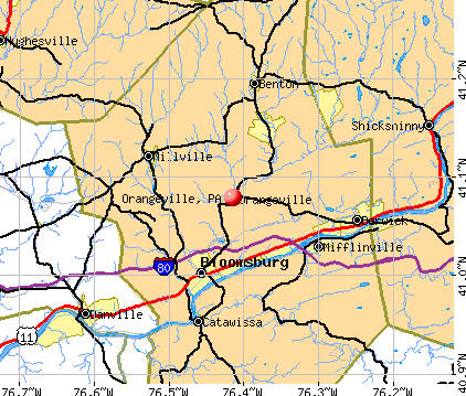 Orangeville, PA map