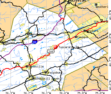 Tuscarora, PA map