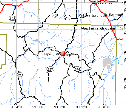 Jasper, AR map