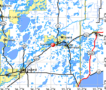 Ironton, MN map
