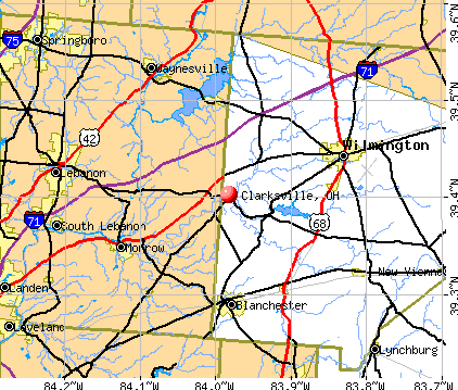 Clarksville, OH map