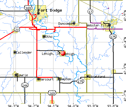 Lehigh, IA map