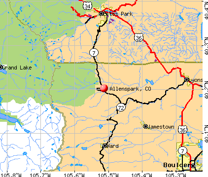Allenspark, CO map
