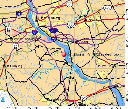 Goldsboro, PA map