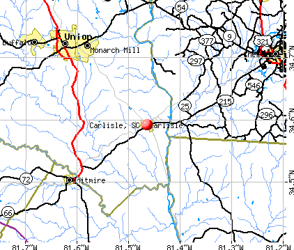 Carlisle, SC map