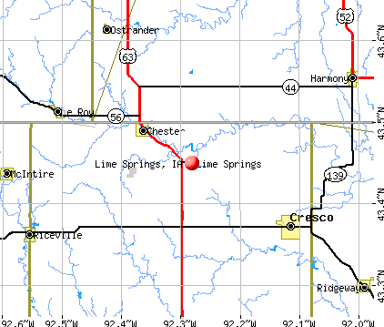 Lime Springs, IA map