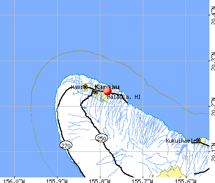 Halaula, HI map
