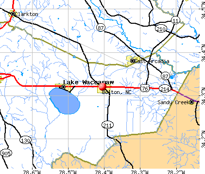 Bolton, NC map