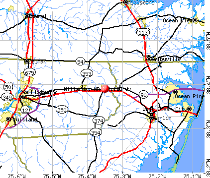 Willards, MD map