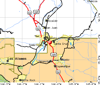 Sombrillo, NM map