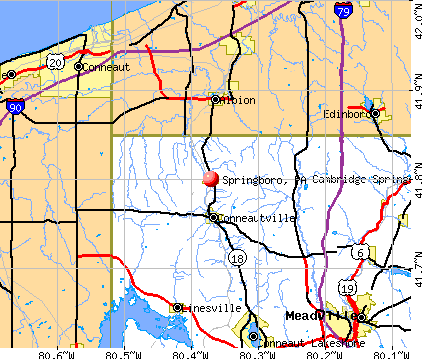Springboro, PA map