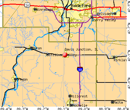 Davis Junction, IL map