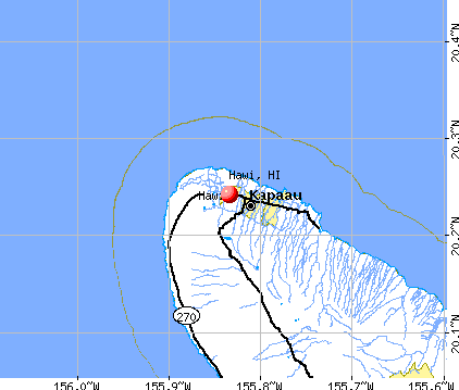 Hawi, HI map