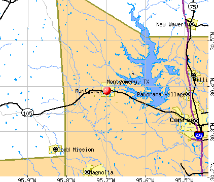 Montgomery, TX map