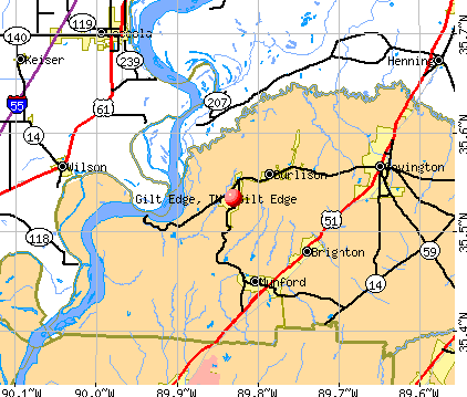 Gilt Edge, TN map
