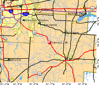 Carroll, OH map