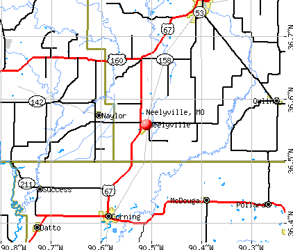 Neelyville, MO map