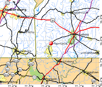 Fairfield, PA map