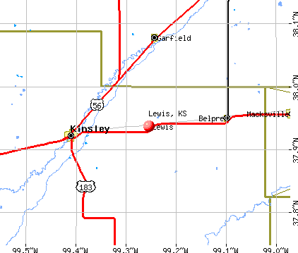 Lewis, KS map