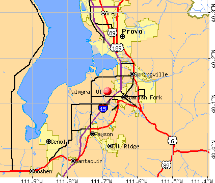 Palmyra, UT map