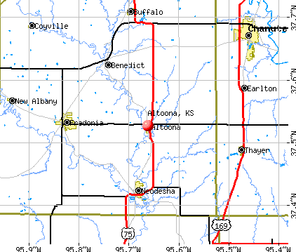 Altoona, KS map