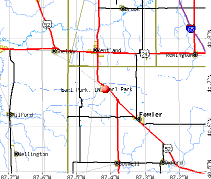Earl Park, IN map