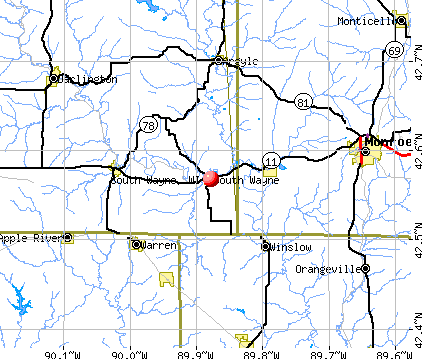 South Wayne, WI map