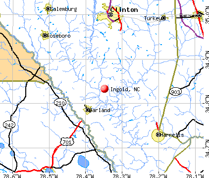 Ingold, NC map