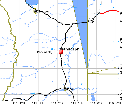 Randolph, UT map